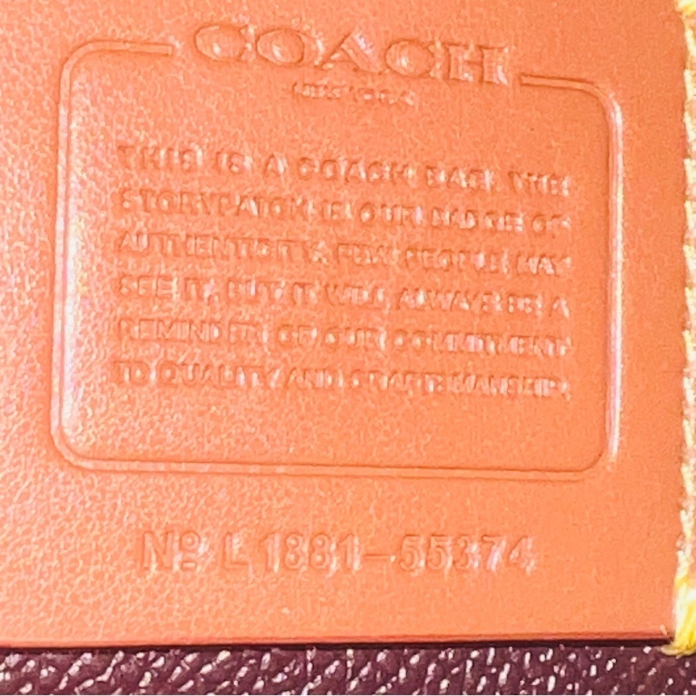 COACH Pink Floral Pebbled Leather Tote - Picture 12 of 14